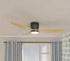 52 Inch Low Profile Flush Mount Ceiling Fan with Light