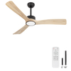 Wood Ceiling Fans 52in with Lights And Remote