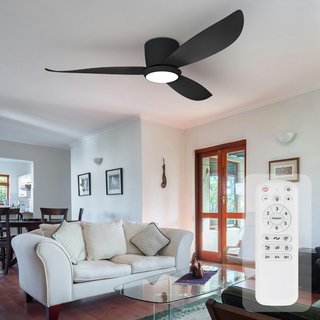 Black 52'' 6 Speeds with Remote Control Indoor Outdoor Ceiling Fans