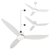 Modern 52In Dimmable LED Lights Remote Control Ceiling Fan