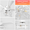 White Plastics Ceiling Fan with Remote Control