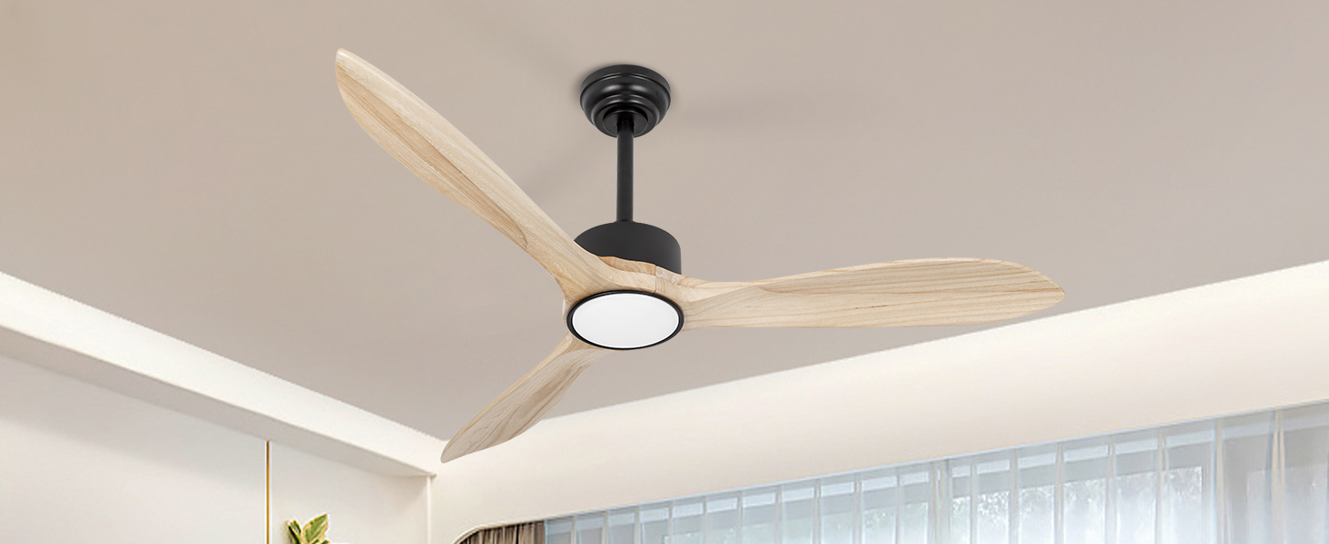 Wooden ceiling fan light