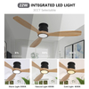 Low Profile Flush Mount Ceiling Fan with Light 52 Inch 