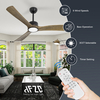 Amber Wood Blades Ceiling Fans with Lights and Remote