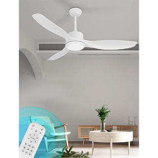 White Ceiling Fan 52" Ceiling Fans with Lights Remote Control