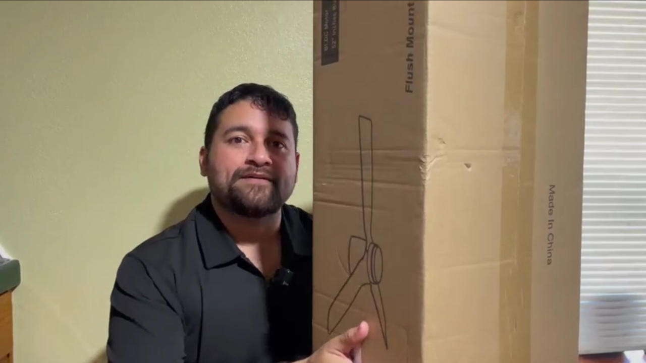 Ceiling fan light unboxing video