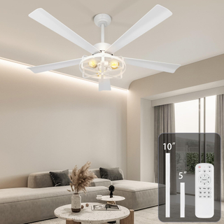 White Plastics Ceiling Fan with Remote Control