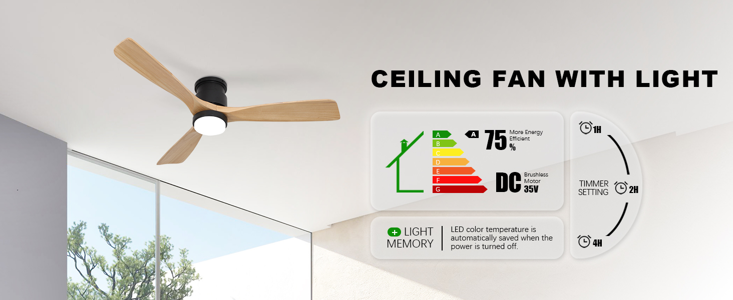 Flush Mount Ceiling Fan Light