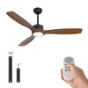 Brown Wood Ceiling Fans 52in with Lights And Remote