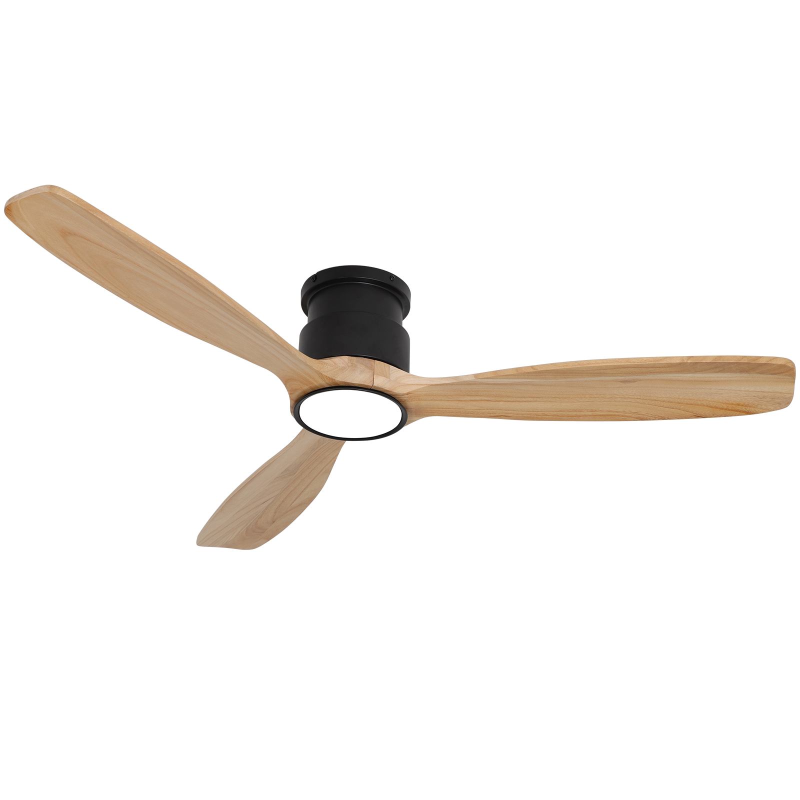 Low Profile Flush Mount Ceiling Fan with Light 52 Inch 