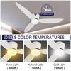 Modern 52In Dimmable LED Lights Remote Control Ceiling Fan