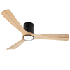 Natural Color Wood Blades Ceiling Fans 52in with Lights And Remote