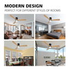 Flush Mount Ceiling Fan with Light 52 Inch